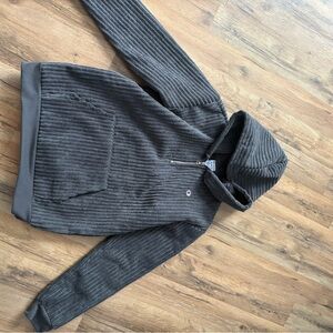 Champion Dark Gray Ribbed Hoodie